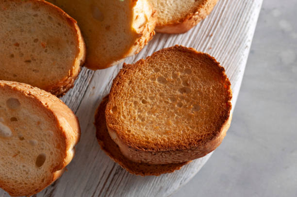 istock Sliced and fried loaf for breakfast. 1196729226