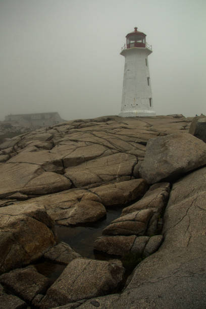 istock Peggy's Cove Lighthouse in Nova Scotia Canada Coastline 1196732234