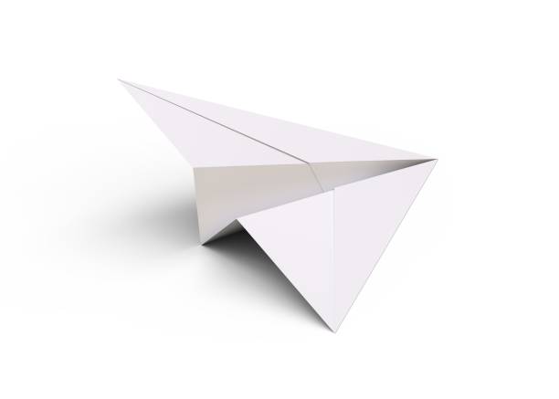 płaszczyzna papieru 3d - simplicity paper airplane airplane journey zdjęcia i obrazy z banku zdjęć