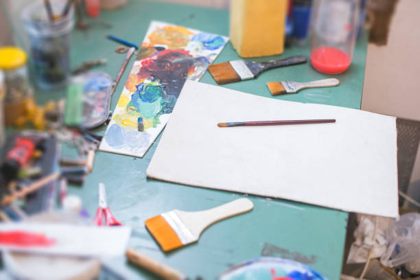 istock messy table at the atelier 1196742091