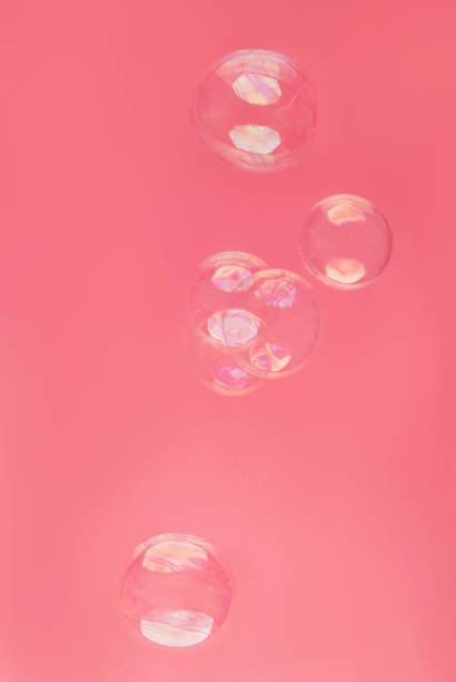 istock Abstract beautiful trendy pink background with soap bubbles. Backdrop for your design. Copy space. 1196743930