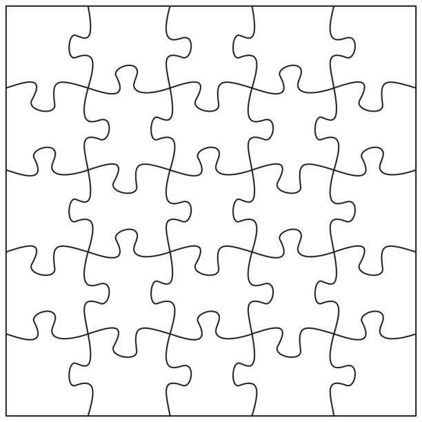 30+ 20 Piece Puzzle Template Stock Illustrations, Royalty-Free