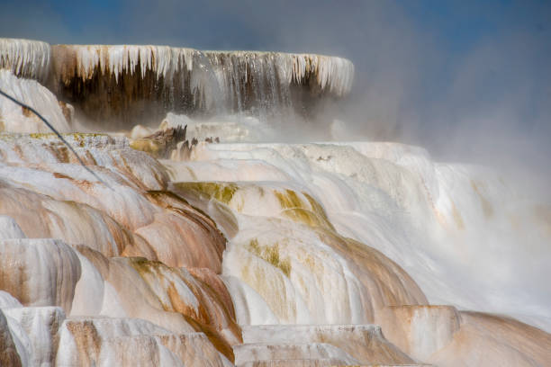 istock water cascading over Canary Spring, Mammoth Hot Springs, Yellowstone 1196751843