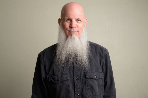 istock Mature bald man with long gray beard 1196752215