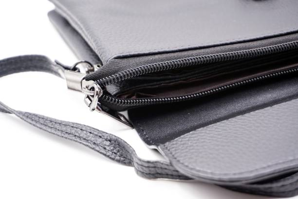 istock Ladies' black leather small handbag 1196755975