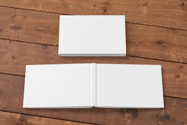 istock Blank white horizontal closed and open and upside down book cover 1196757989