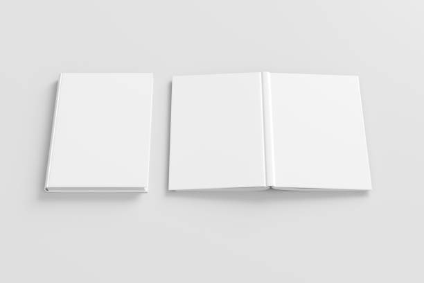 istock Blank white vertical closed and open and upside down book cover 1196758197