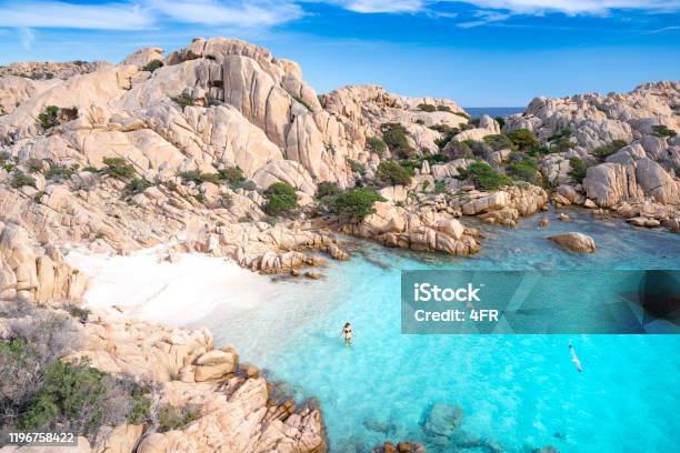 Bathing At A Secluded Beach Sardinia Italy Stock Photo - Download Image Now - Sardinia, Beach, Italy