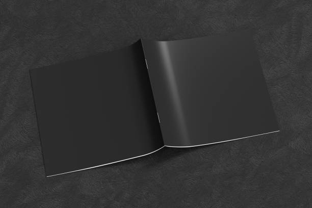 istock Square brochure or booklet cover. Brochure is open and upside down. 1196758739