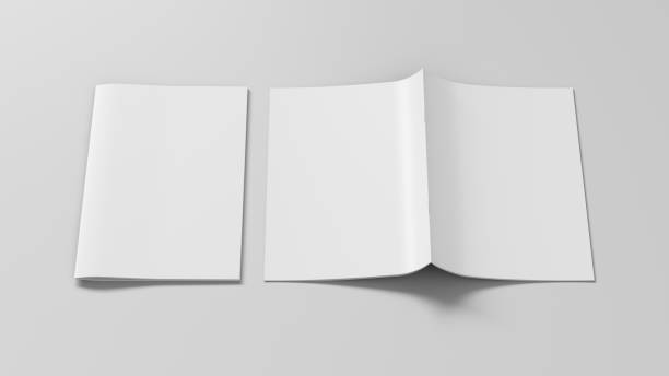 istock Vertical brochure or booklet. Closed one brochure and upside down other. 1196759383