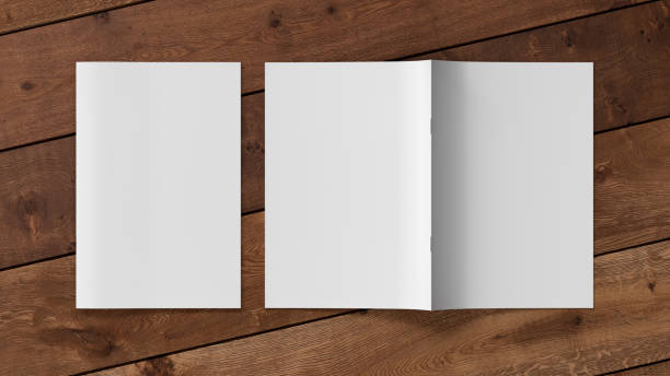 istock Vertical brochure or booklet. Closed one brochure and upside down other. 1196759385