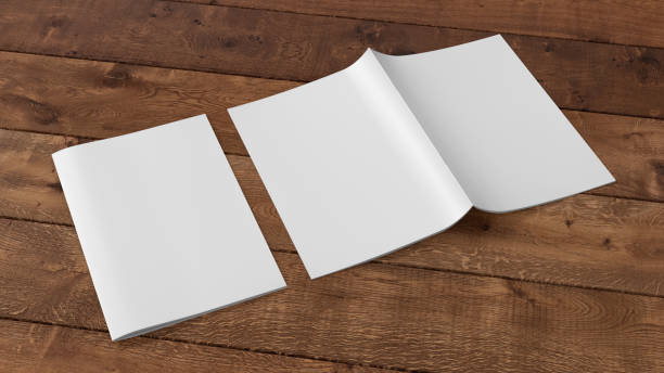 istock Vertical brochure or booklet. Closed one brochure and upside down other. 1196759394