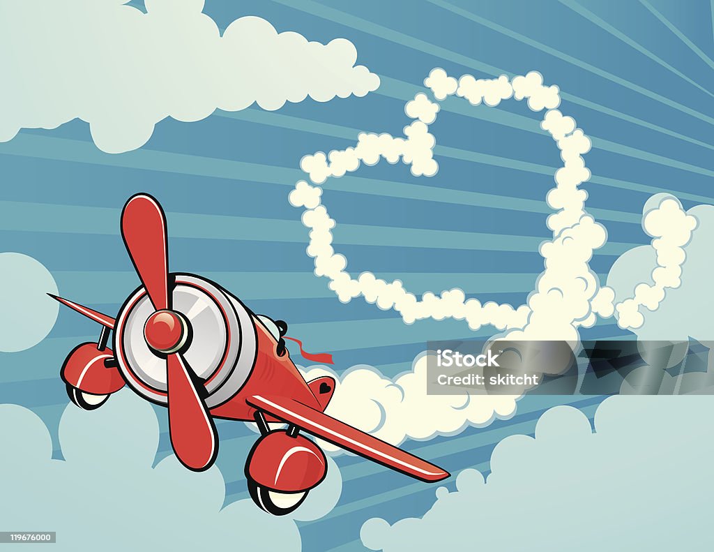 Love, Written in the Sky Skywriting stock vector Love, Written in the Sky Skywriting stock vector