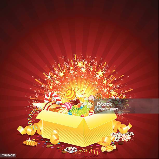 Christmas Gift Stock Illustration - Download Image Now - Cookie, Exploding, Backgrounds