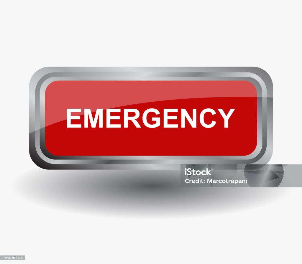 Emergency Botom Emergency Button Stock Illustration - Download Image Now - Circle ...