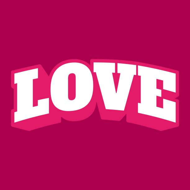 istock 154 Big words for love with curved style and pink 1196761208