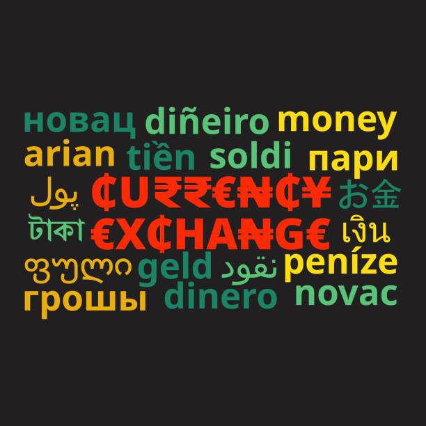 istock 293 The word money and currency exchange sign in different languages 1196764503