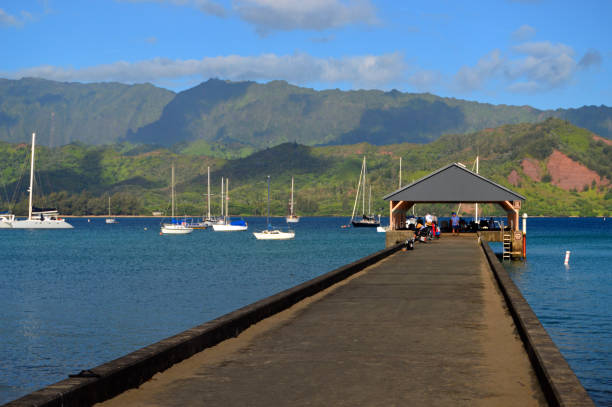 istock Fishing Pier in Hanalei, Kauai, Hawaii 1196765308