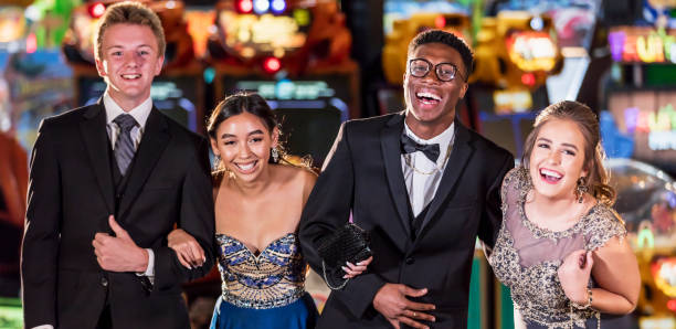 istock Teenagers having fun at prom 1196768116