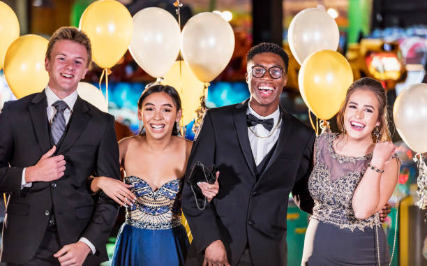istock Teenagers having fun at prom 1196768141