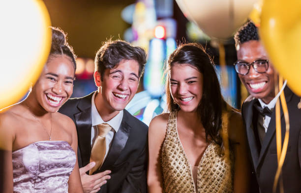 istock Teenagers having fun at prom 1196768158