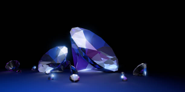 istock Perfect diamonds on dark backgrounds 1196772790