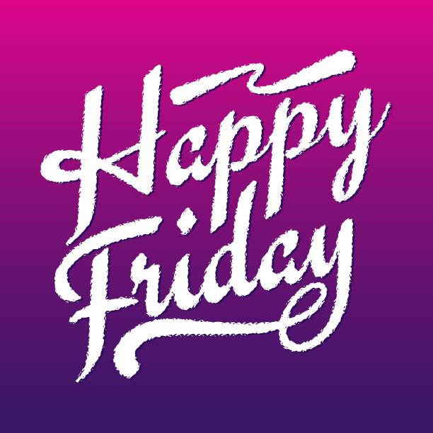 istock 510 Happy friday quotes inspirational. Hand lettering grunge texture background 1196772834