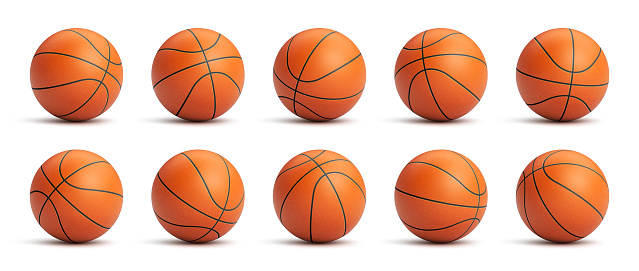 Set Of Orange Basketball Balls Stock Illustration - Download Image Now -  Basketball - Sport, Basketball - Ball, Sports Ball - iStock