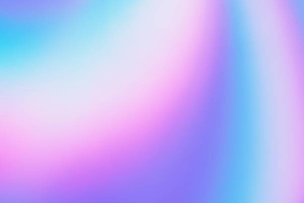 multicolored violet-blue  gradient abstract background - hologram - holographic texture imagens e fotografias de stock