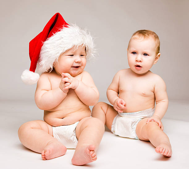 istock Laughing Christmas friends 119680031