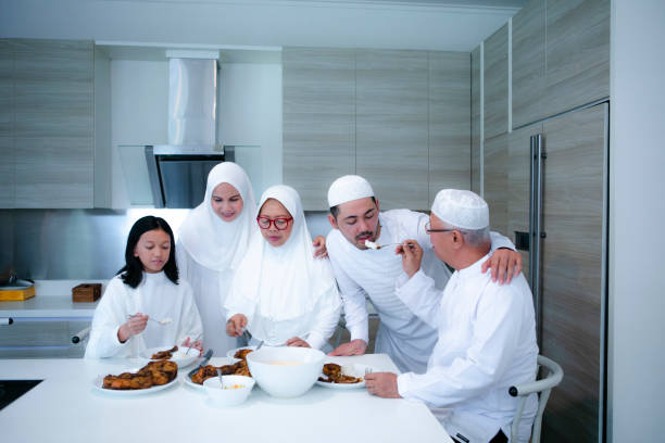 istock family Iftar meal in ramadhan 1196813492