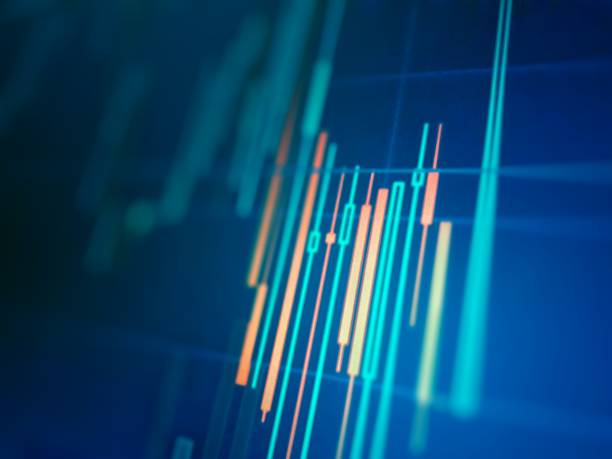istock Financial data on a monitor as Finance data concept. Analytics Report Status Information Analysis Chart Graph in digital screen. Business analyzing financial statistics 1196814325