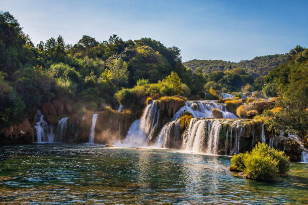 istock waterfall on Krka river in Croatia 1196814631