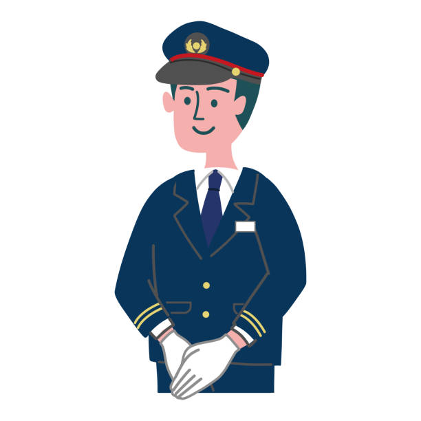 Station Staff Man Gesture Stock Illustration - Download Image Now - Train  Conductor, Illustration, Adult - iStock