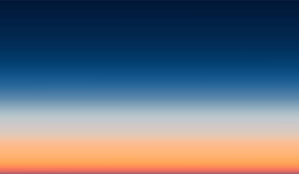 illustrations, cliparts, dessins animés et icônes de vue panoramique aérienne abstraite du maillage de gradient de lever de soleil au-dessus de l'océan. rien que le ciel et l'eau. belle scène sereine. illustration de vecteur - mer horizon bleu