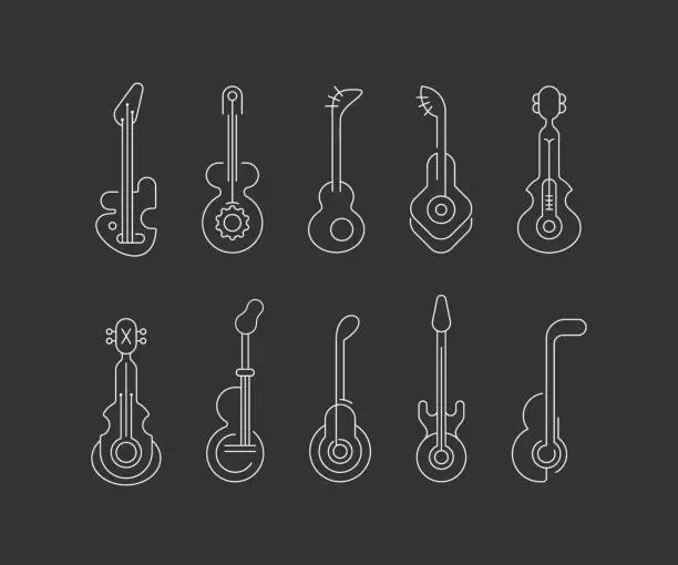 Vector illustration of Guitars