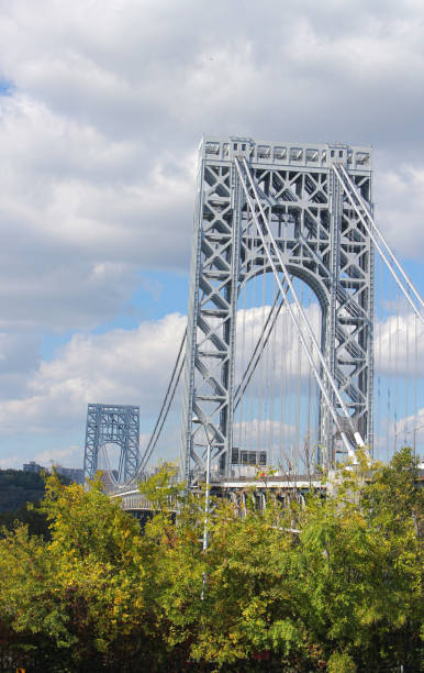 istock View from bike line below George Washington Bridge tower 1196826466