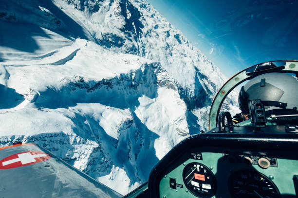 Aerobatics over the mountains