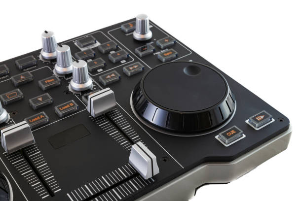 istock Portable DJ Control Mixer on white background. 1196829029