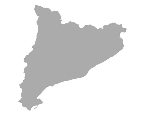 Vector illustration of Map of Catalonia