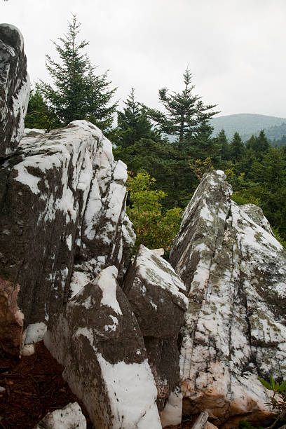 shinning рок природный заповедник, pisgah nf, штат северная каролина - south highlands стоковые фото и изображения