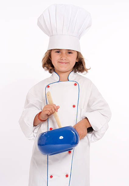 istock Little girl playing cook 119683428