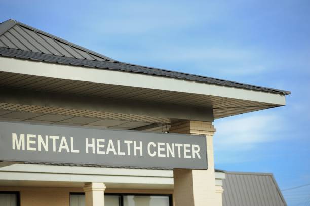 Mental health center sign stock photo