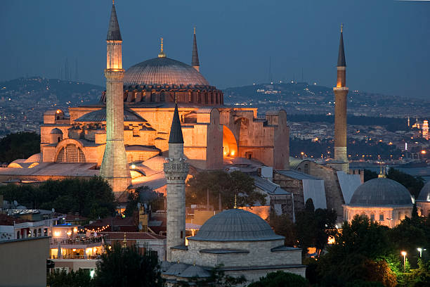 istock Istanbul - Hagia Sophia enlightened by night 119684327