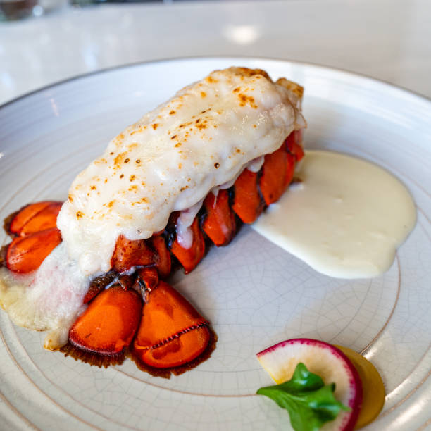 istock Steam lobster tail with cream sauce 1196846259