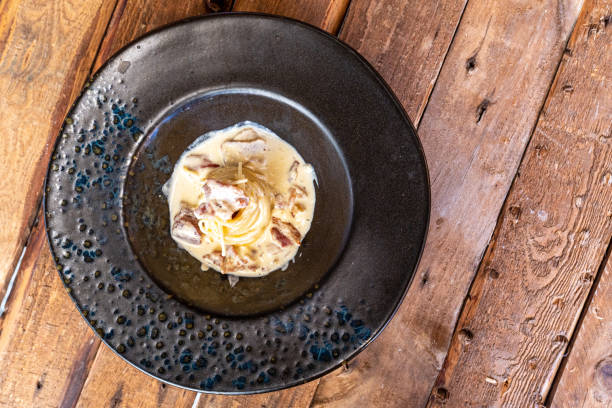 istock Spaghetti cream sauce with parmesan cheese 1196846332