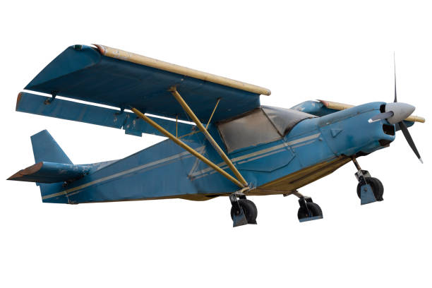 istock Light multi-purpose aircraft. Aircraft exhibition. Isolated 1196847062