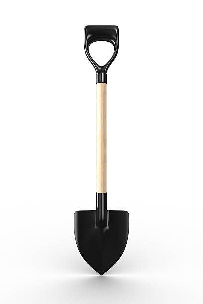 istock Shovel on white background. garden tool. Isolated 3D image 119684937