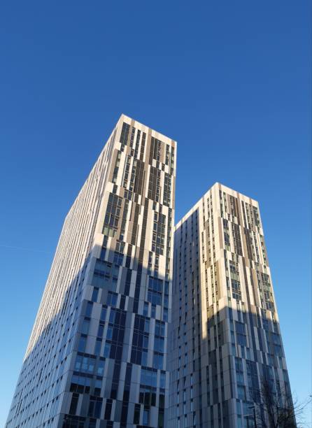 istock Towers in sunlight and shade 1196851572
