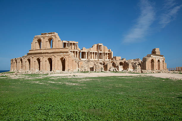 The Roman Theatre of Sabratha stock photo